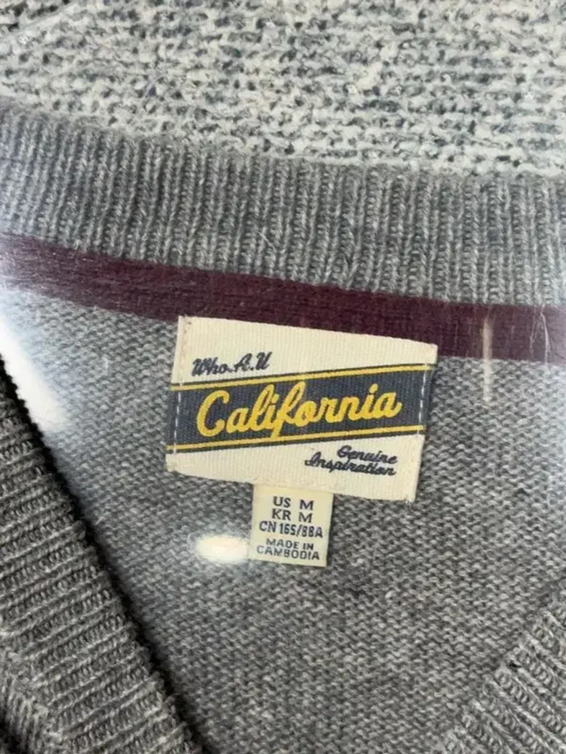 후아유 프린팅 라이트 그레이 니트 M 상품이미지6