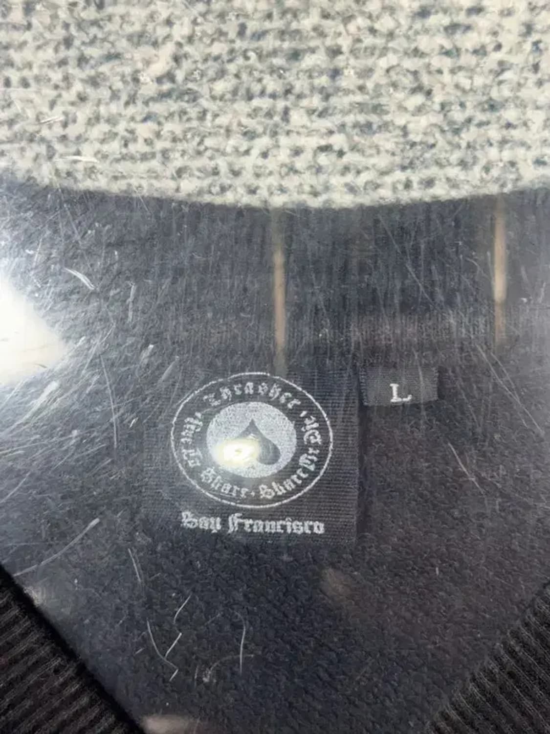 트래셔 프린팅 블랙 맨투맨 L 상품이미지6