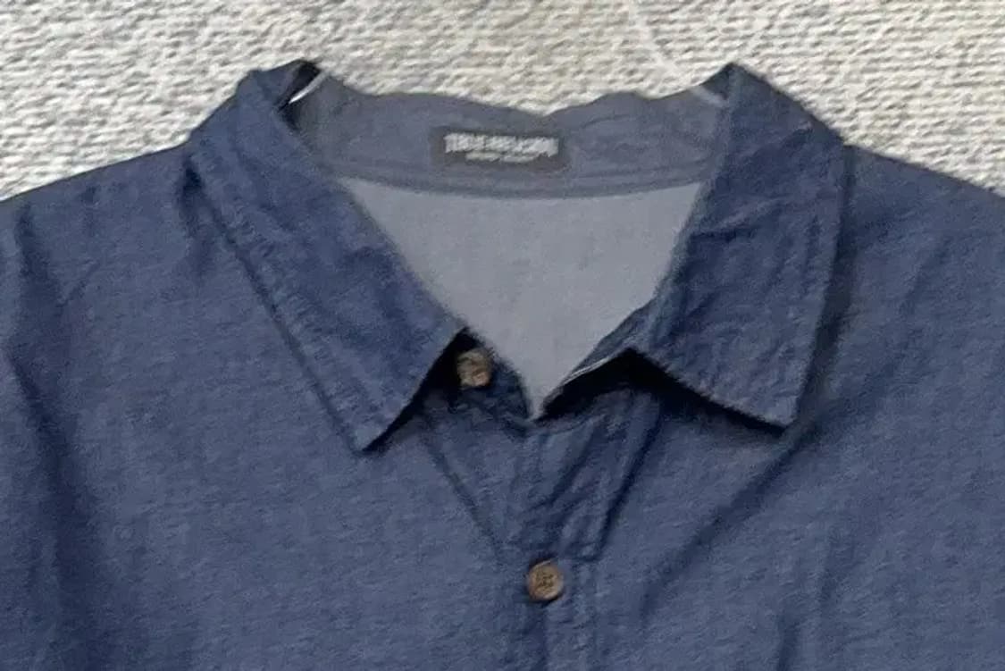 트루릴리젼 네이비 오버핏 데님 셔츠 100(L) 상품이미지5