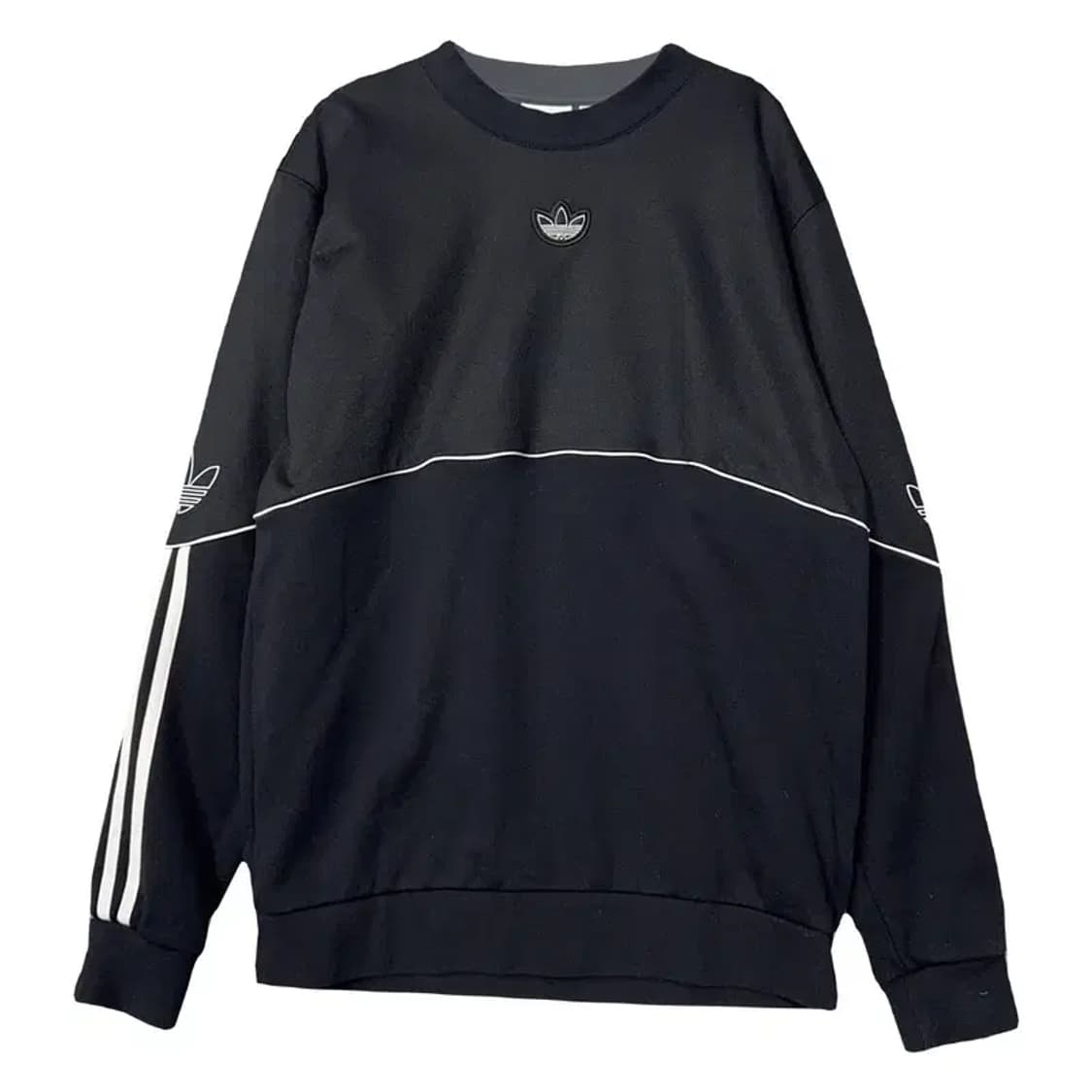 아디다스 블랙 불꽃 로고 맨투맨 L 상품이미지1