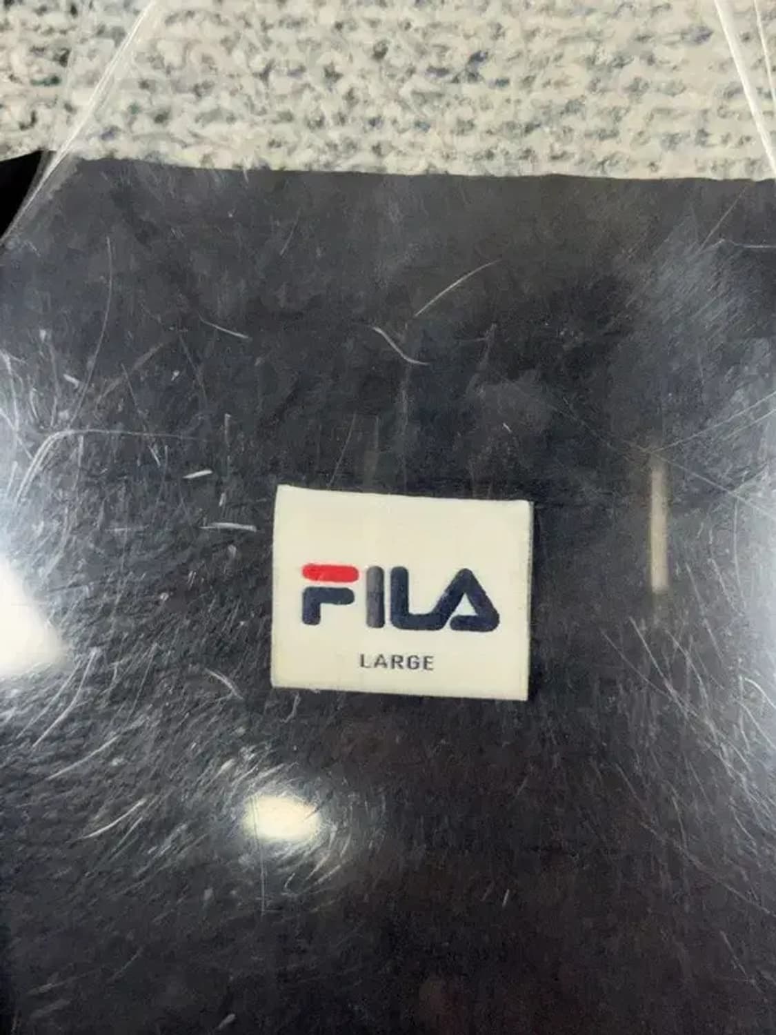 휠라 블랙 로고 반집업 바람막이 웜업 LARGE 상품이미지6