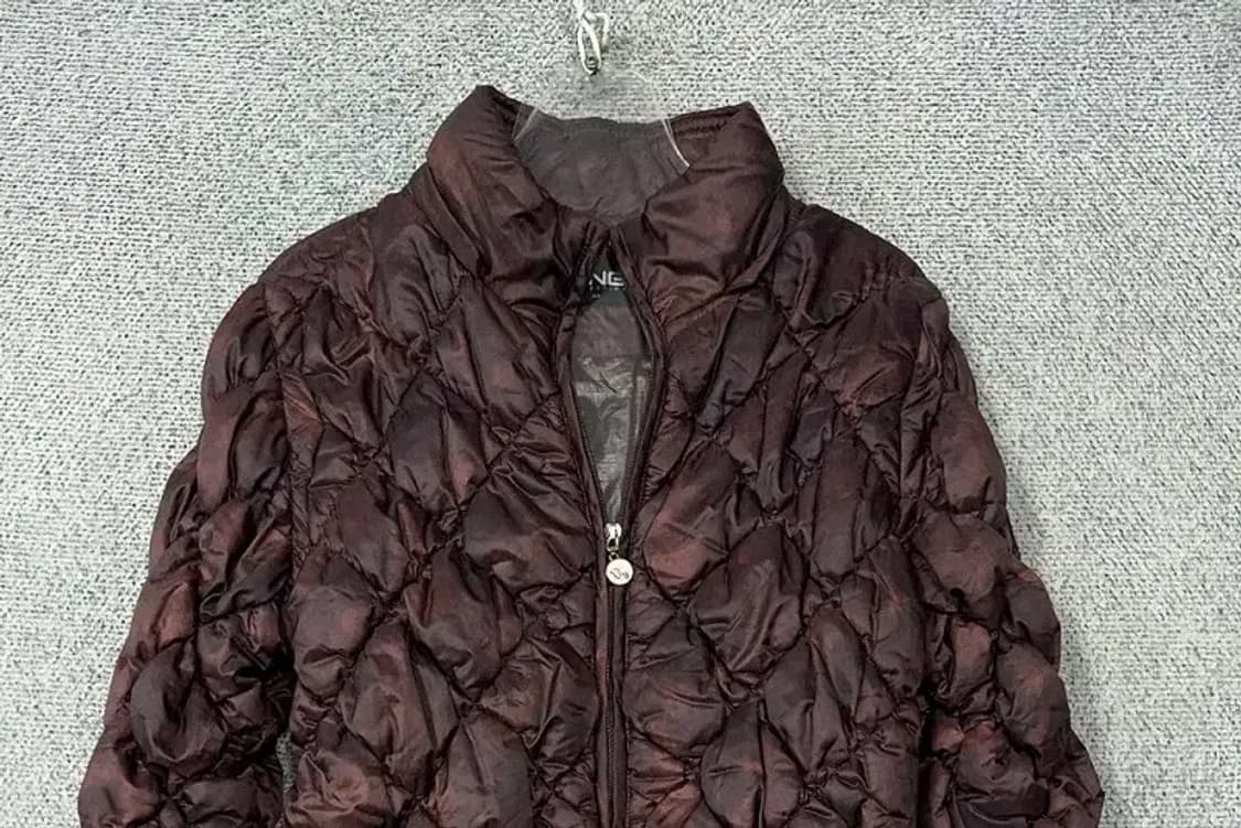 핑 브라운 큐브 퀄팅 경량 패딩 100 상품이미지3