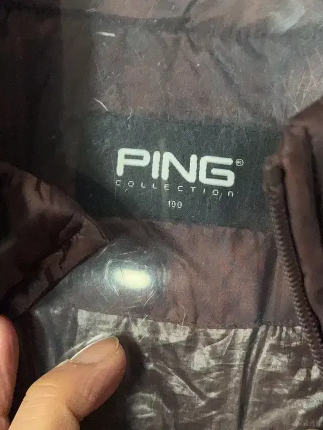 핑 브라운 큐브 퀄팅 경량 패딩 100 상품이미지7