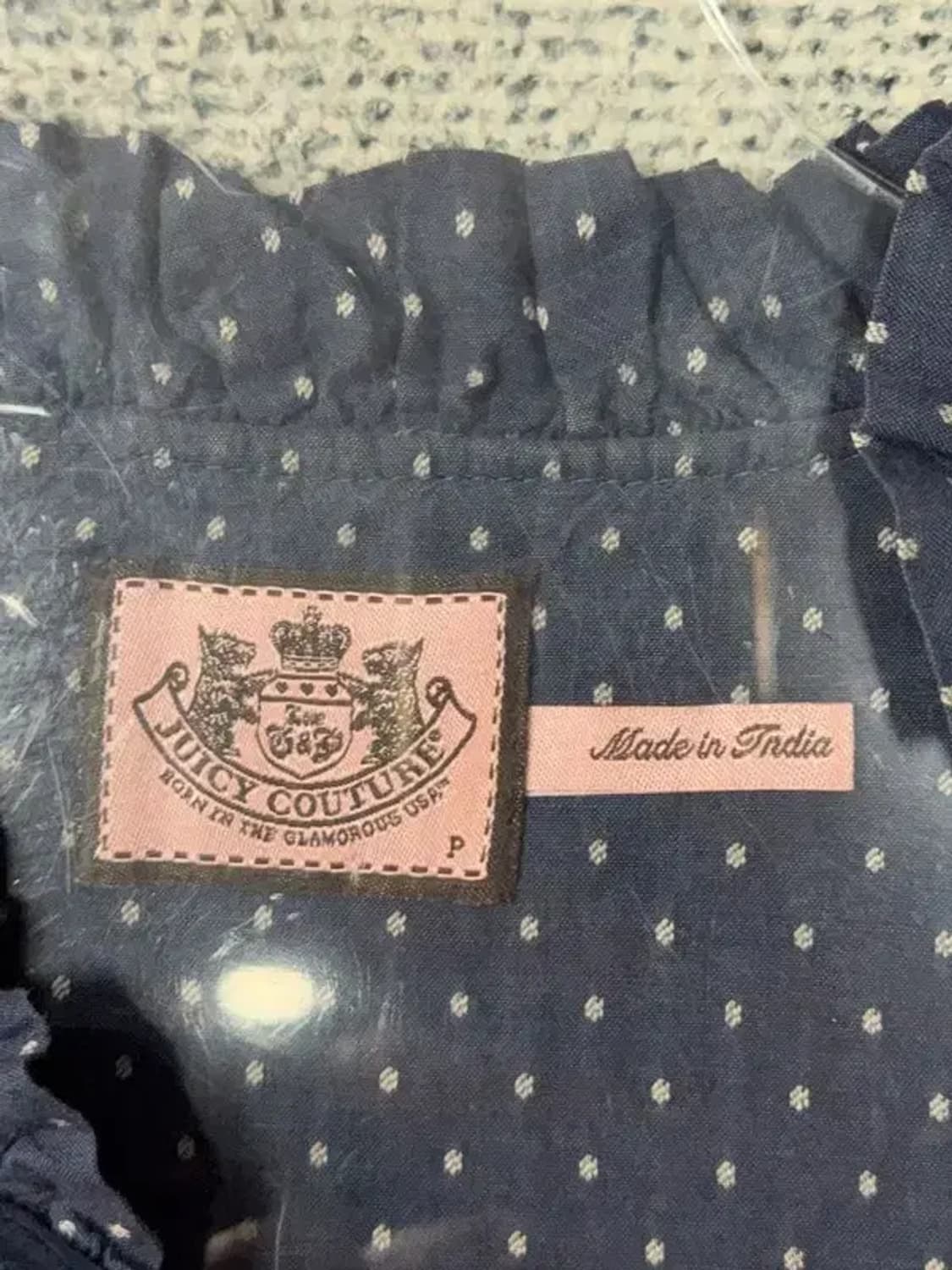 쥬시 꾸뛰르 도트 네이비 블라우스 S 상품이미지6