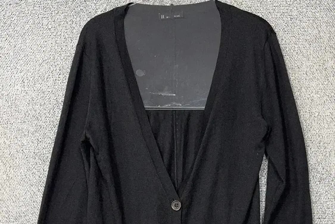 잇 미샤 블랙 실크 캐시미어 니트 가디건 M 상품이미지3