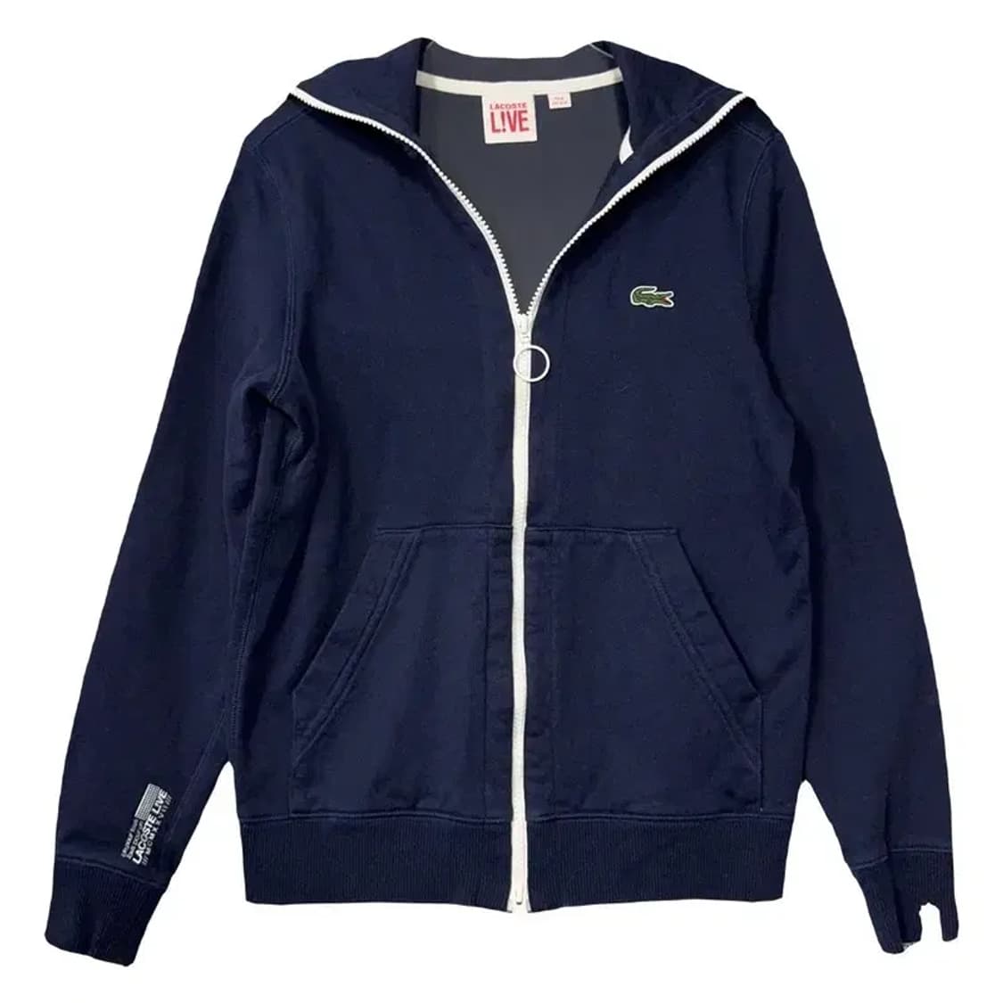 라코스테 네이비 로고 여성 후드 집업 85 상품이미지1