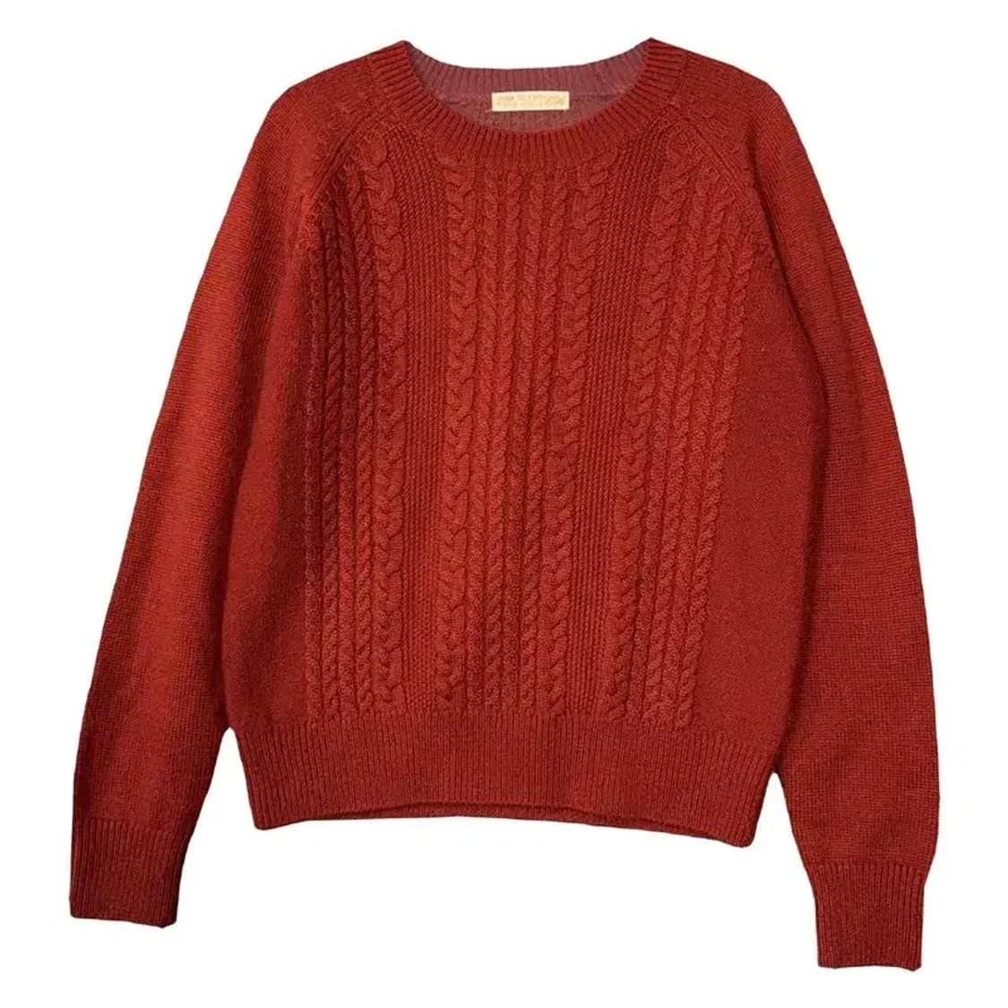 빔즈 레드 꽈배기 울 니트 M 상품이미지1