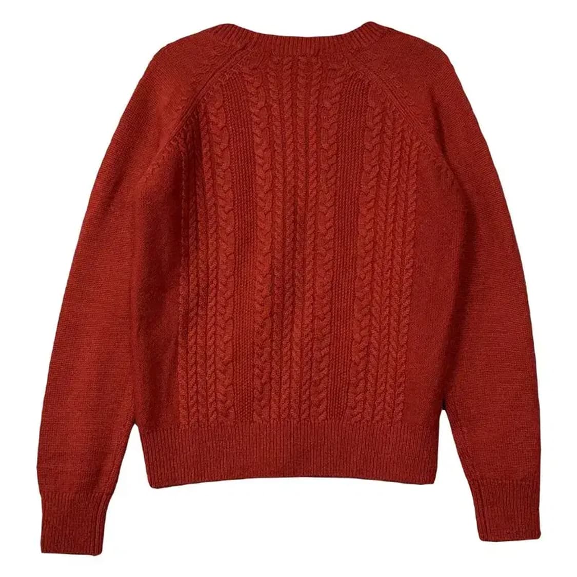 빔즈 레드 꽈배기 울 니트 M 상품이미지2