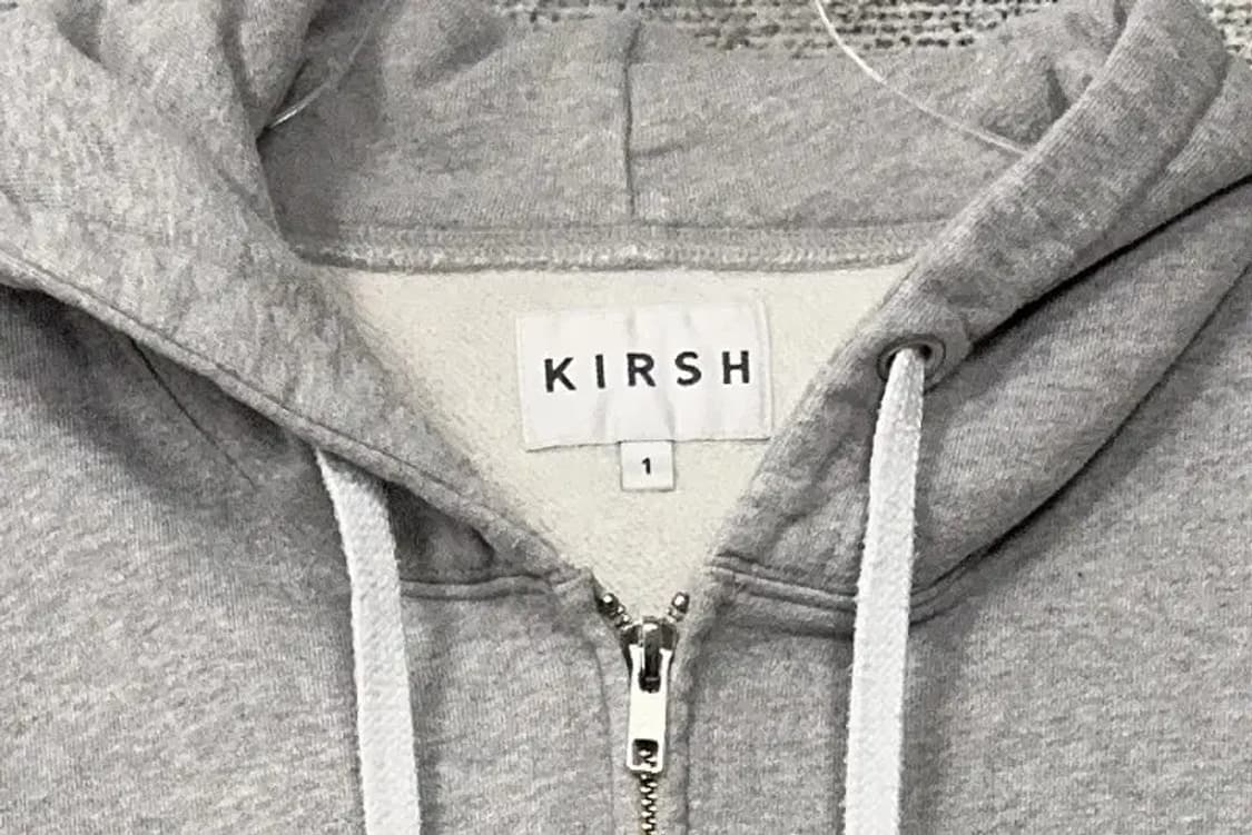 키르시 라이트 그레이 로고 후드 집업 1 상품이미지5