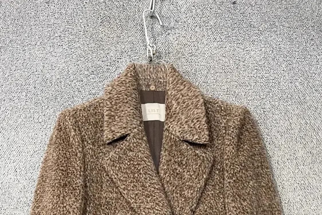 리스트 베이지 배색 클래식 울 코트 S 상품이미지3