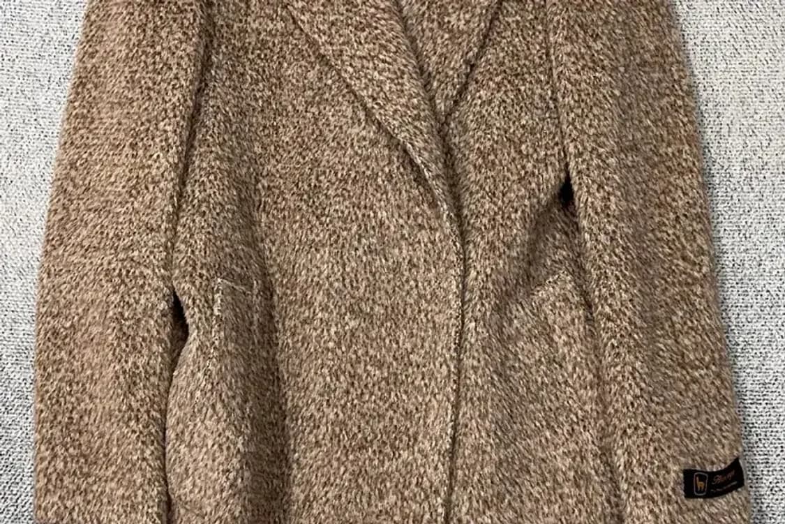 리스트 베이지 배색 클래식 울 코트 S 상품이미지4