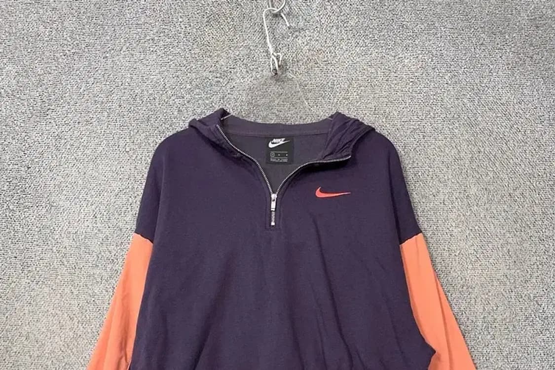 나이키 퍼플 로고 반집업 후드티 M 상품이미지3