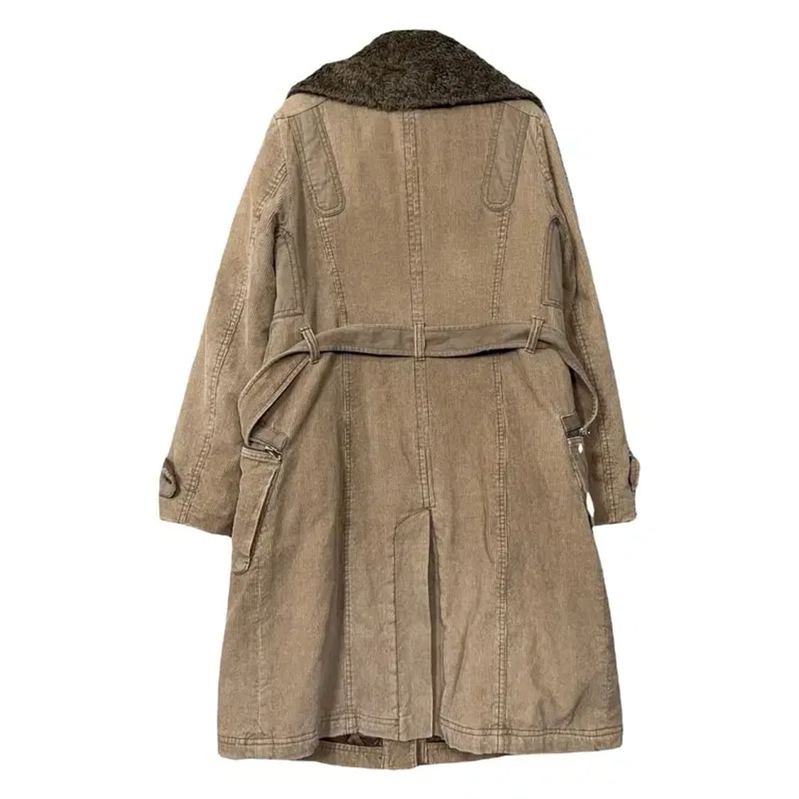 시슬리 베이지 버튼 코듀로이 코트 85-94-165 상품이미지2