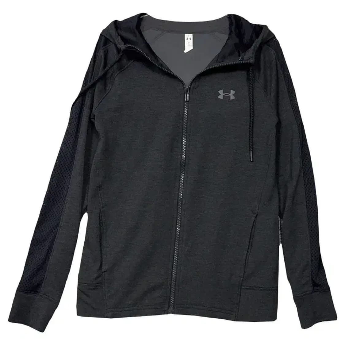 언더아머 블랙 로고 기능성 후드집업 SM 상품이미지1