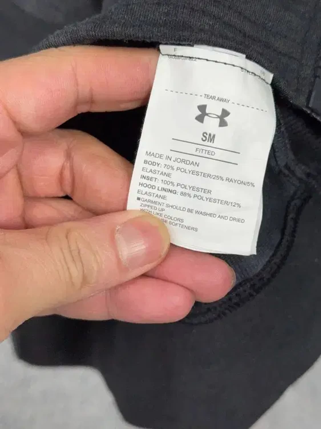 언더아머 블랙 로고 기능성 후드집업 SM 상품이미지6