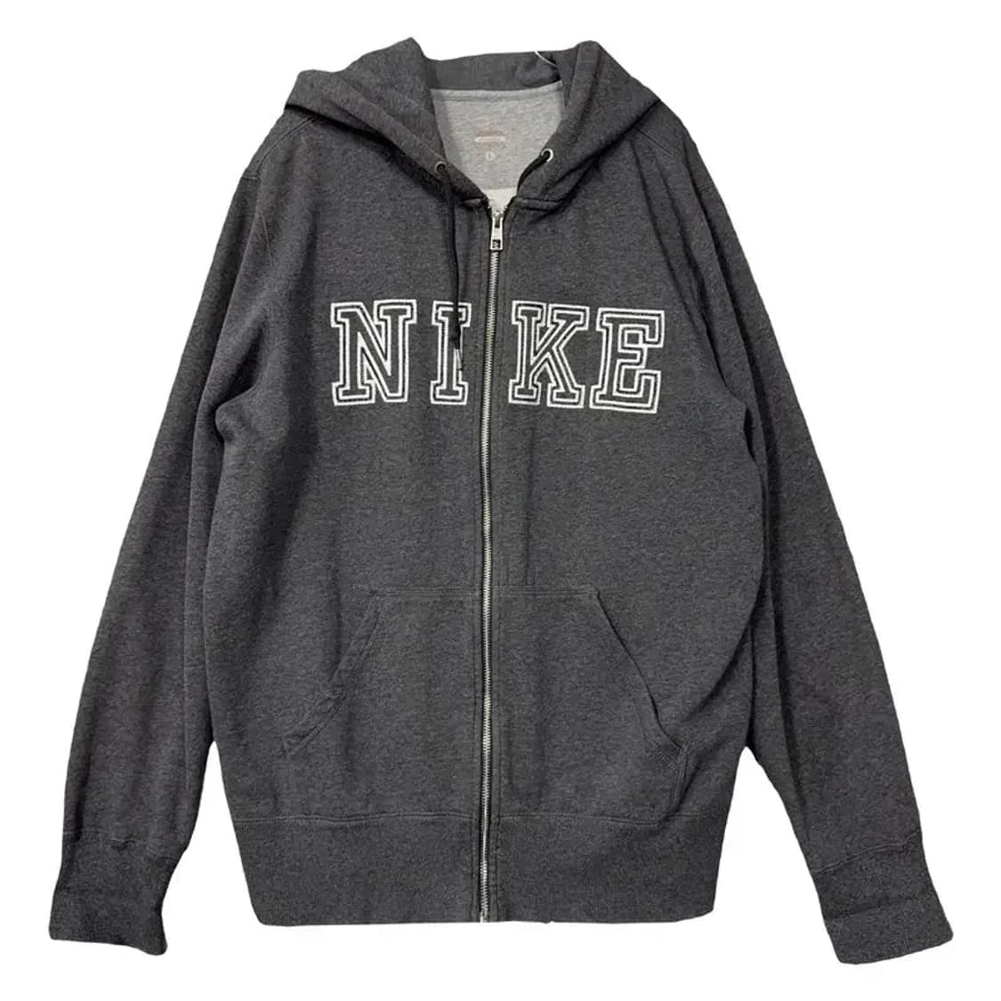 나이키 레트로 자수 로고 그레이 후드 집업 L 상품이미지1