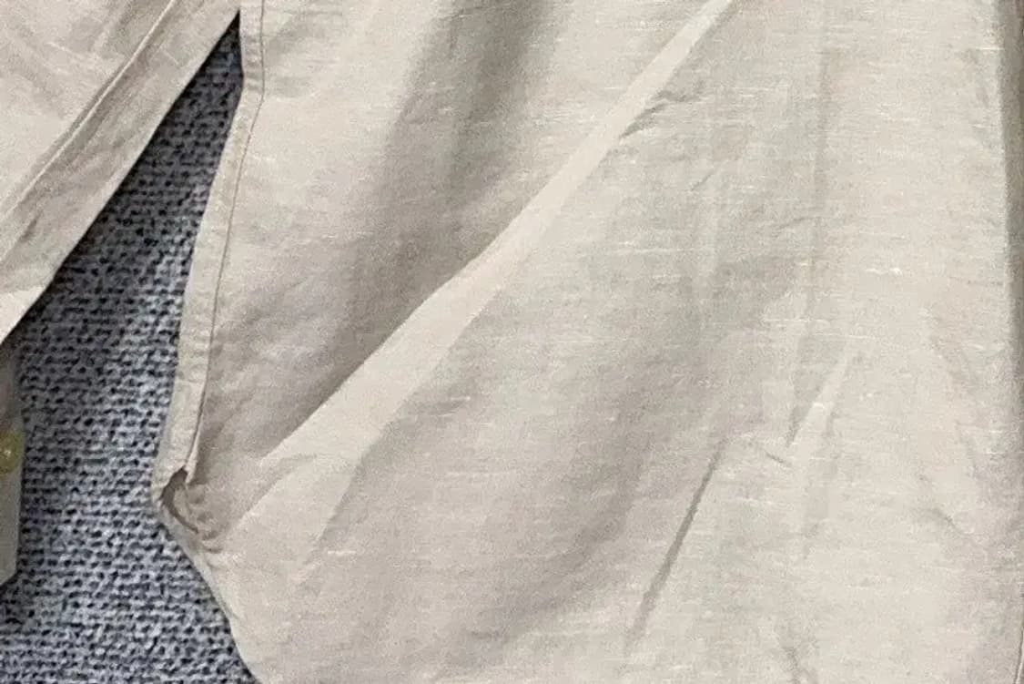 유니클로 베이지 오버핏 차이나넥 린넨 셔츠 XXL 상품이미지6