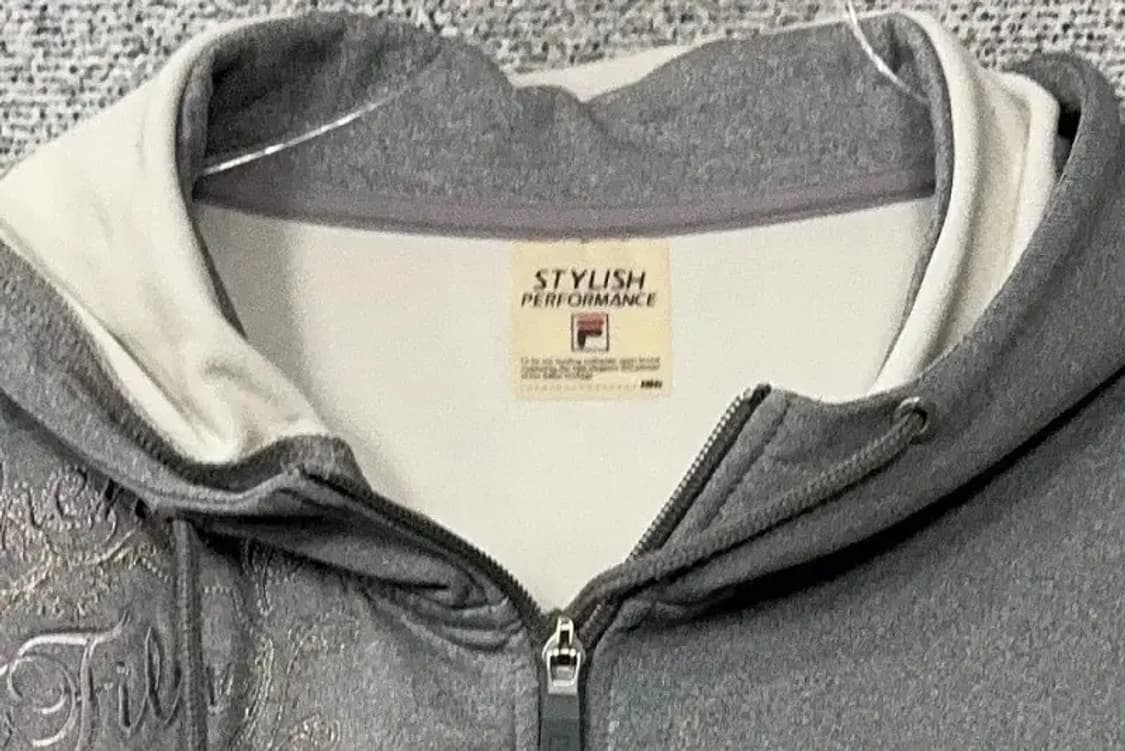 휠라 그레이 로고 기능성 후드 집업 105(XL) 상품이미지5