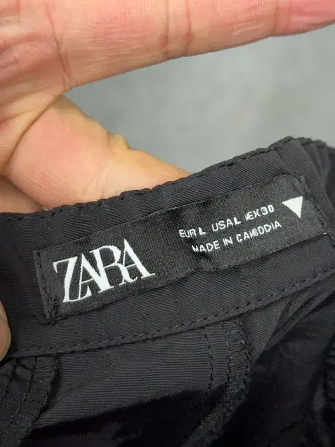 자라 블랙 테크웨어 나일론 바지 L 상품이미지6