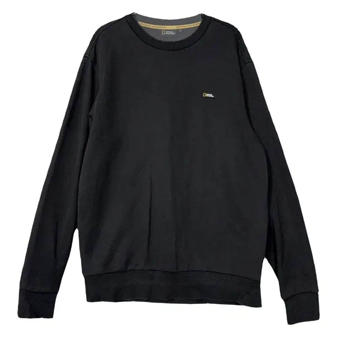 내셔널지오그래픽 블랙 로고 맨투맨 M 상품이미지1