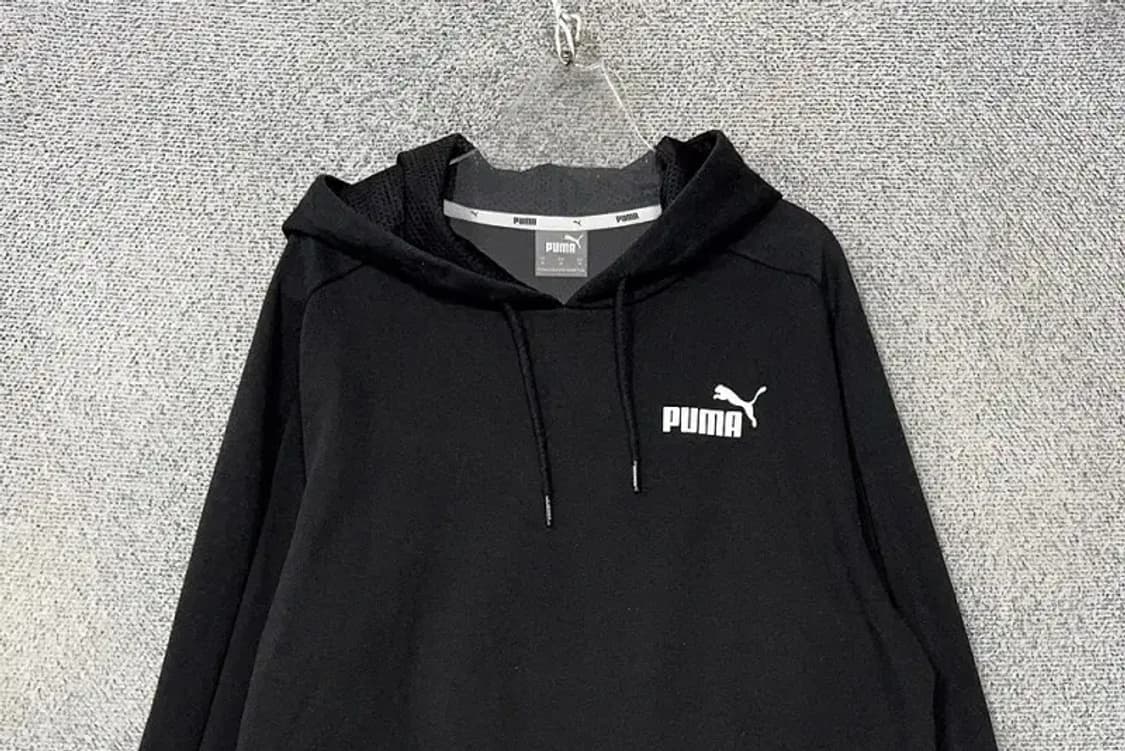 푸마 블랙 로고 후드티 M 상품이미지3