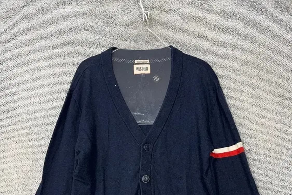 타미힐피거 네이비 완장 코튼 니트 가디건 S 상품이미지3