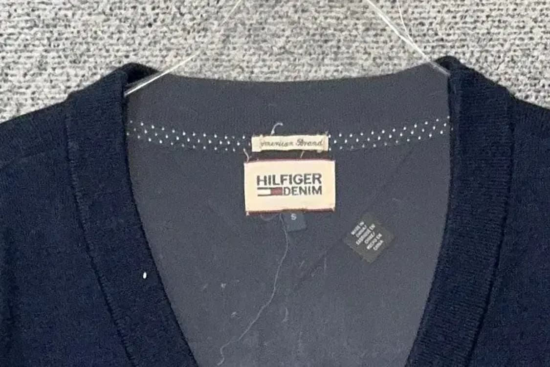 타미힐피거 네이비 완장 코튼 니트 가디건 S 상품이미지5