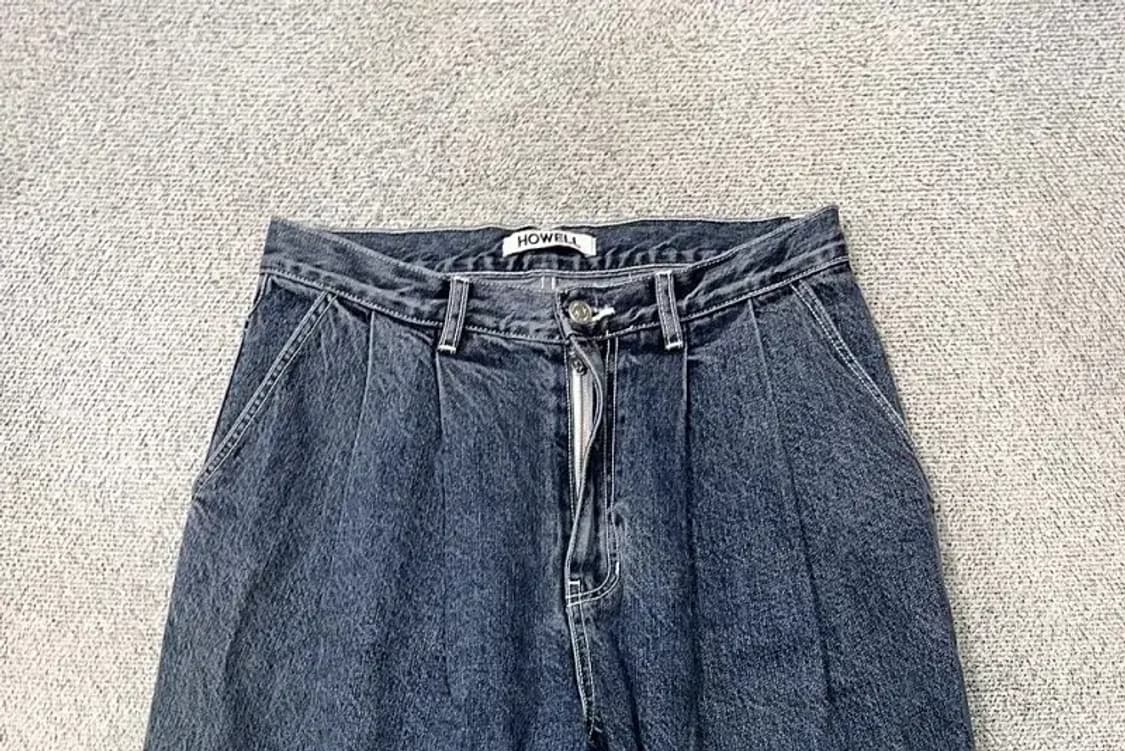 캐주얼 투턱 하이라이즈 청바지 S 상품이미지3