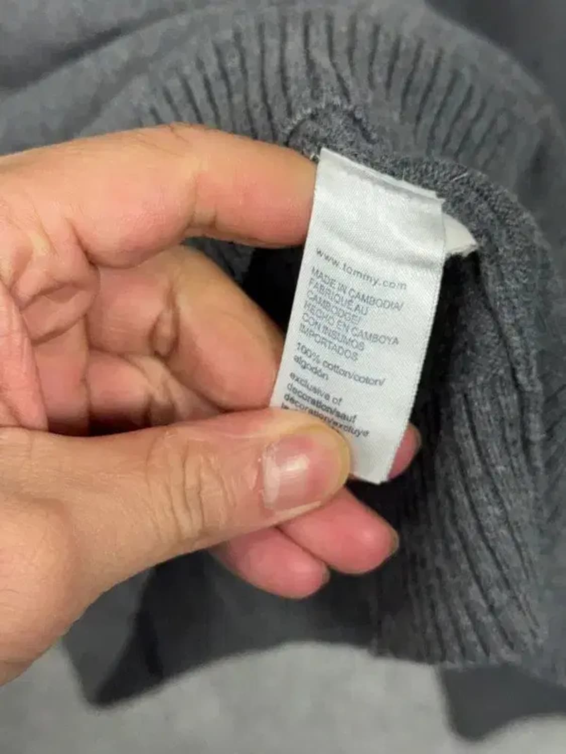 타미힐피거 그레이 코튼 니트 XL TG/XG 상품이미지7