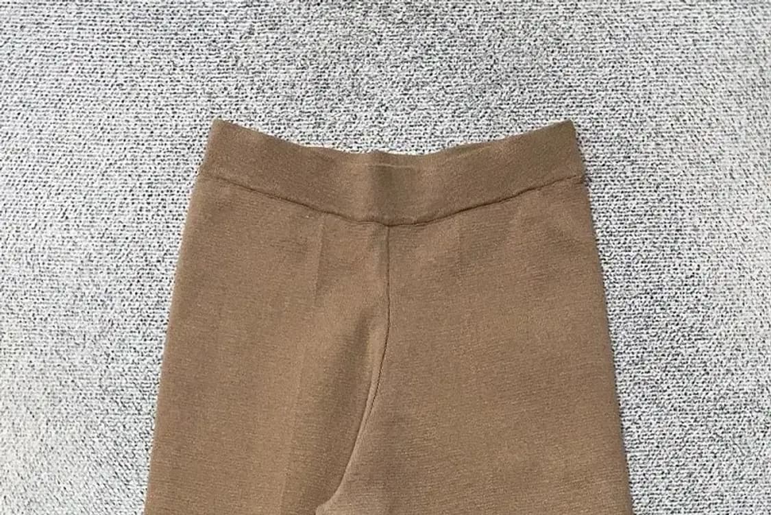 자라 베이지 와이드 니트 팬츠 S 상품이미지3