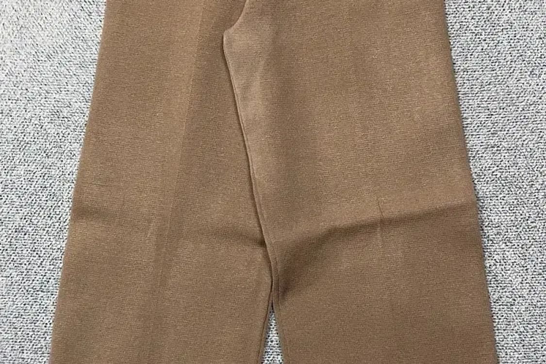 자라 베이지 와이드 니트 팬츠 S 상품이미지4