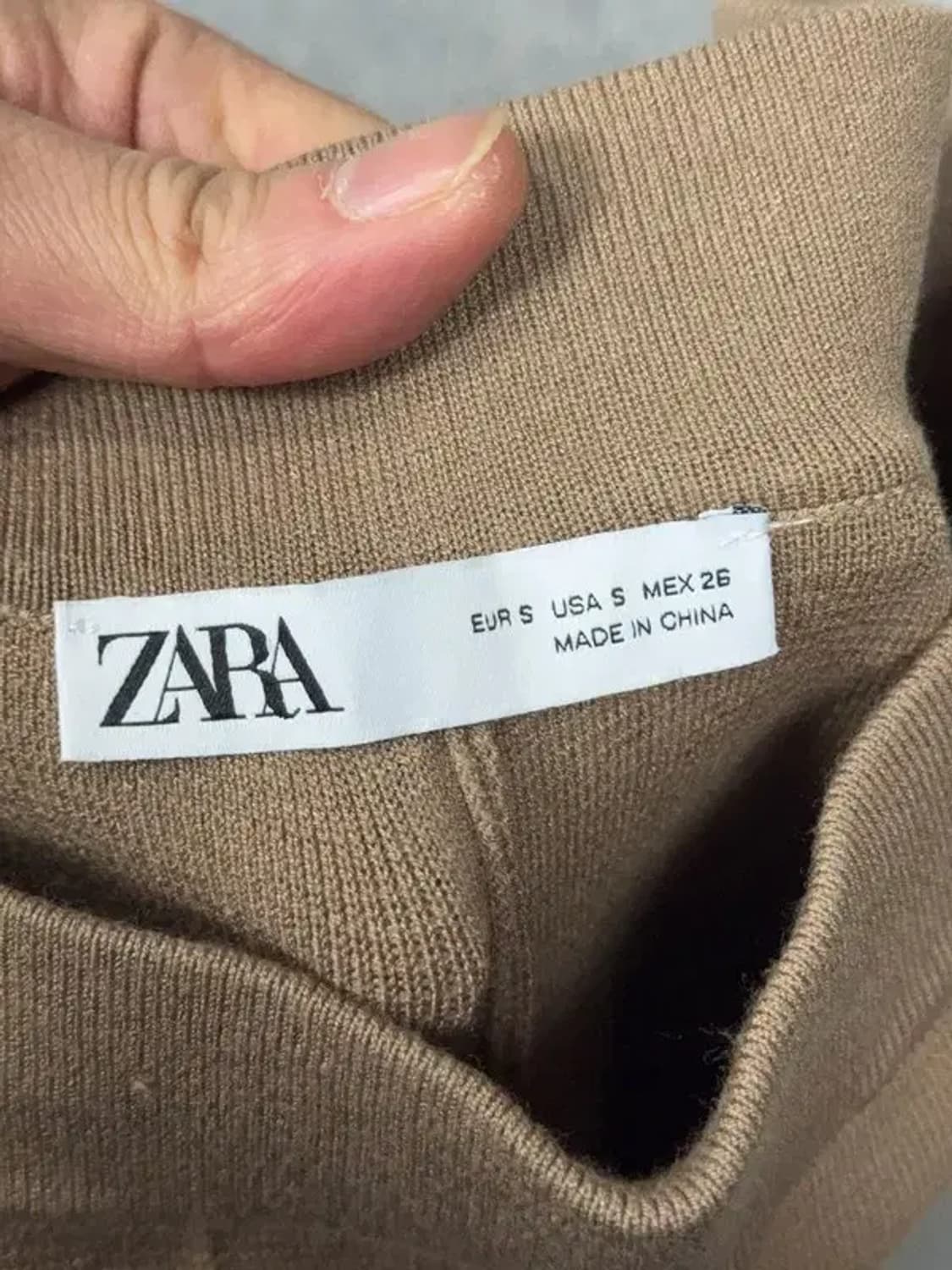 자라 베이지 와이드 니트 팬츠 S 상품이미지7