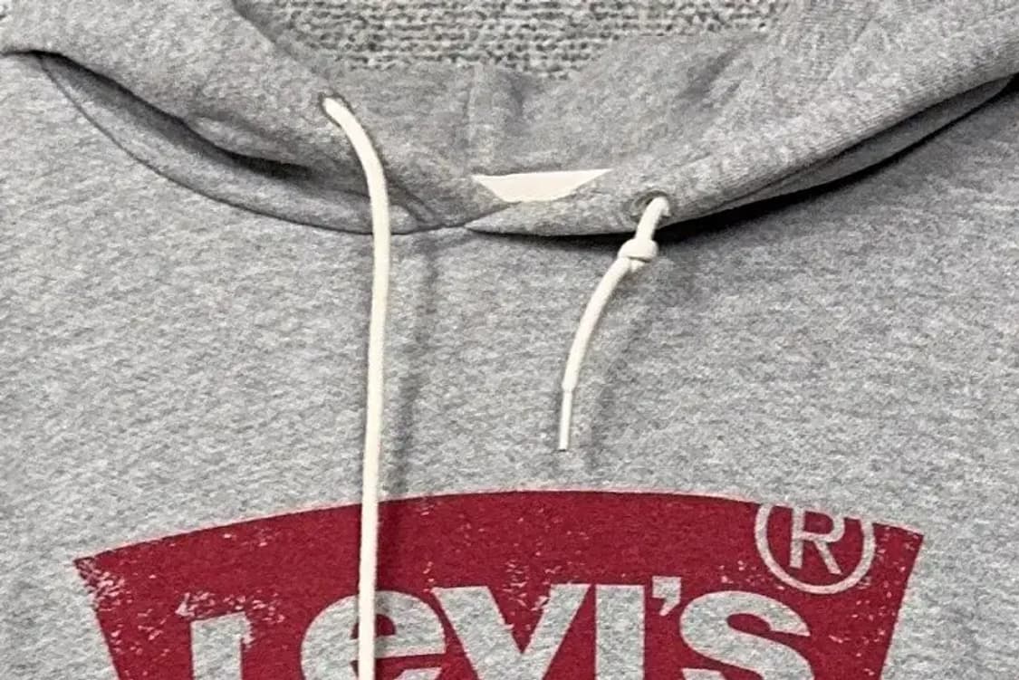 리바이스 프린팅 라이트 그레이 후드티 M 상품이미지5