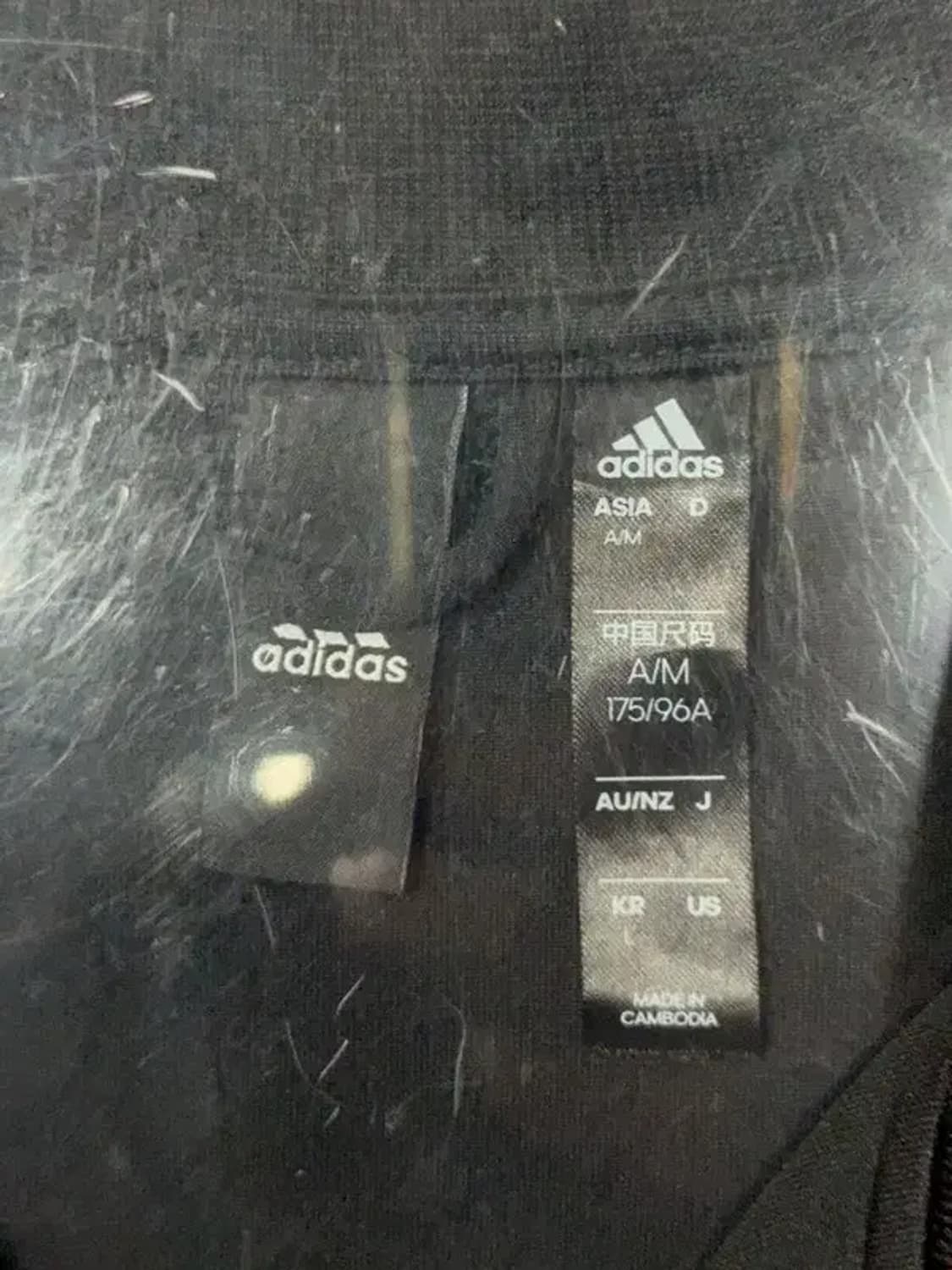 아디다스 블랙 로고 삼선 집업 저지 A/M 상품이미지6