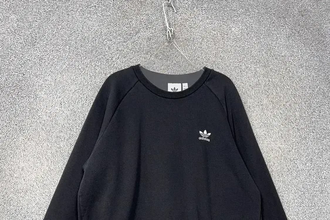 아디다스 블랙 불꽃 로고 오버핏 맨투맨 L 상품이미지3