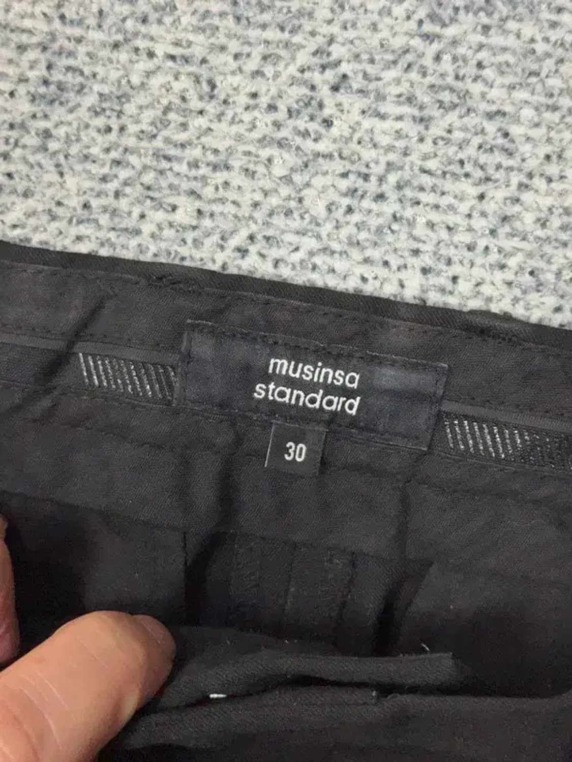 무신사스탠다드 블랙 캐주얼 슬랙스 30 상품이미지6