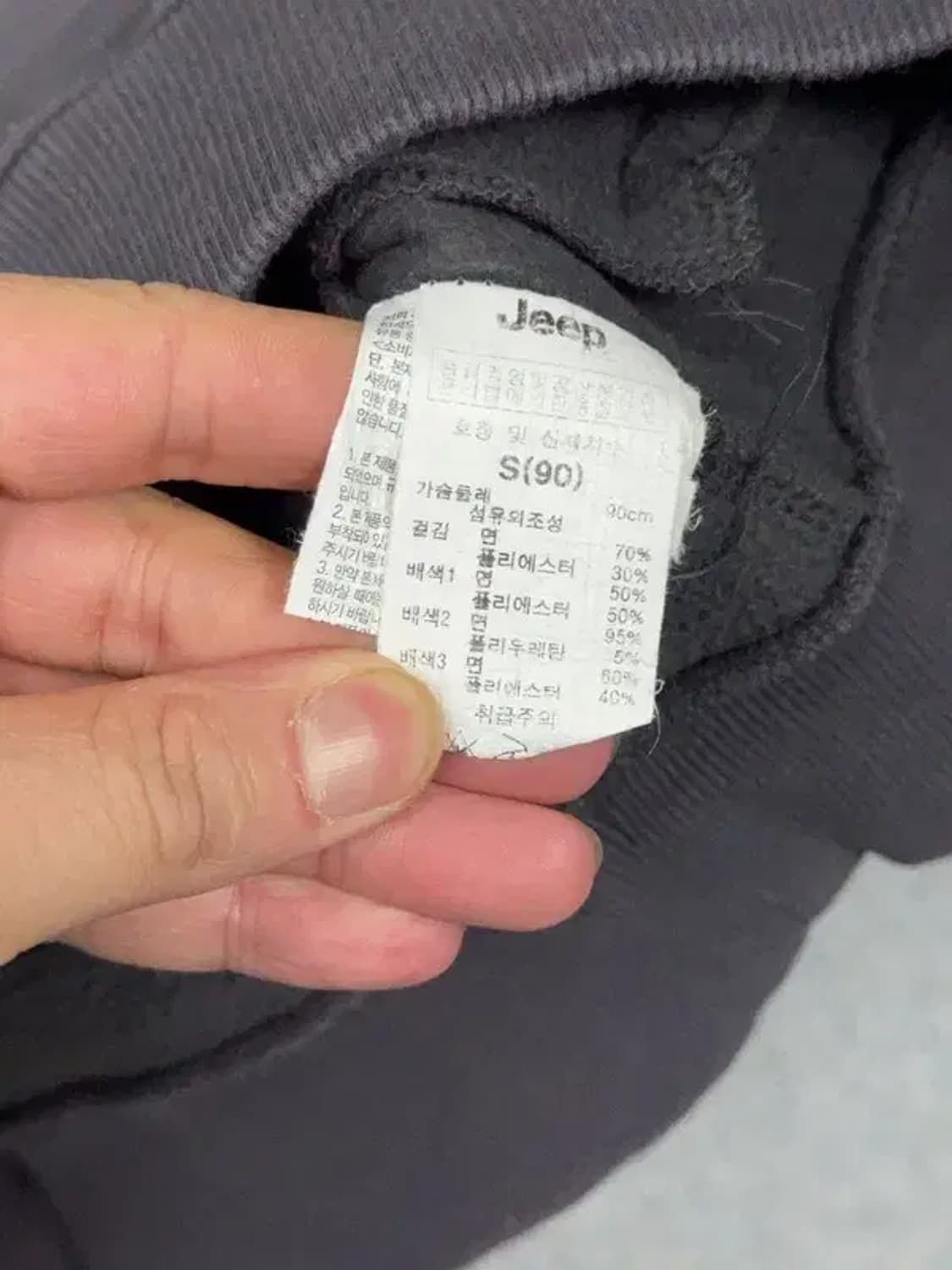 지프 그레이 빈티지 포켓 후드티 S(90) 상품이미지8