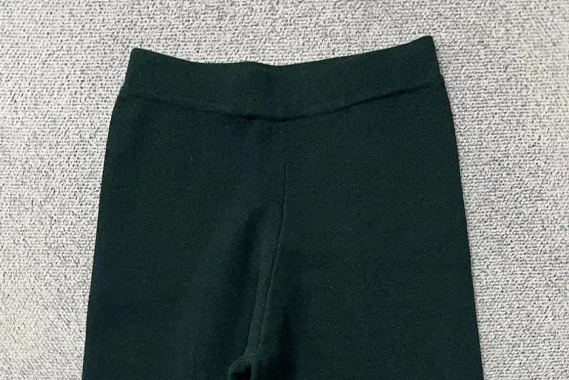 자라 그린 와이드 니트 팬츠 S 상품이미지3