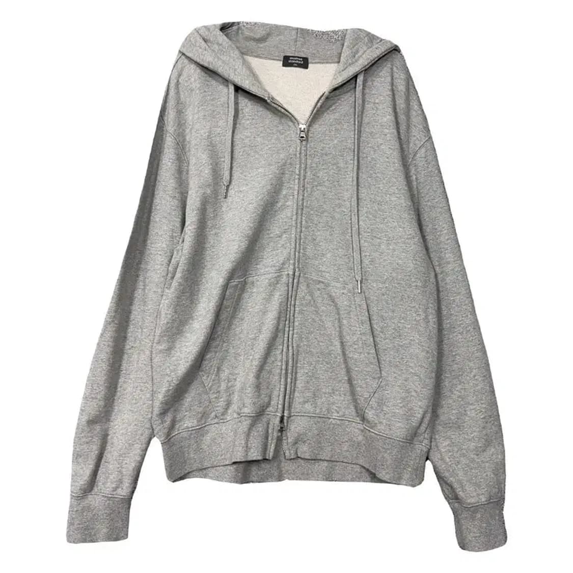 무신사스탠다드 라이트 그레이 오버핏 후드 집업 2XL 상품이미지1