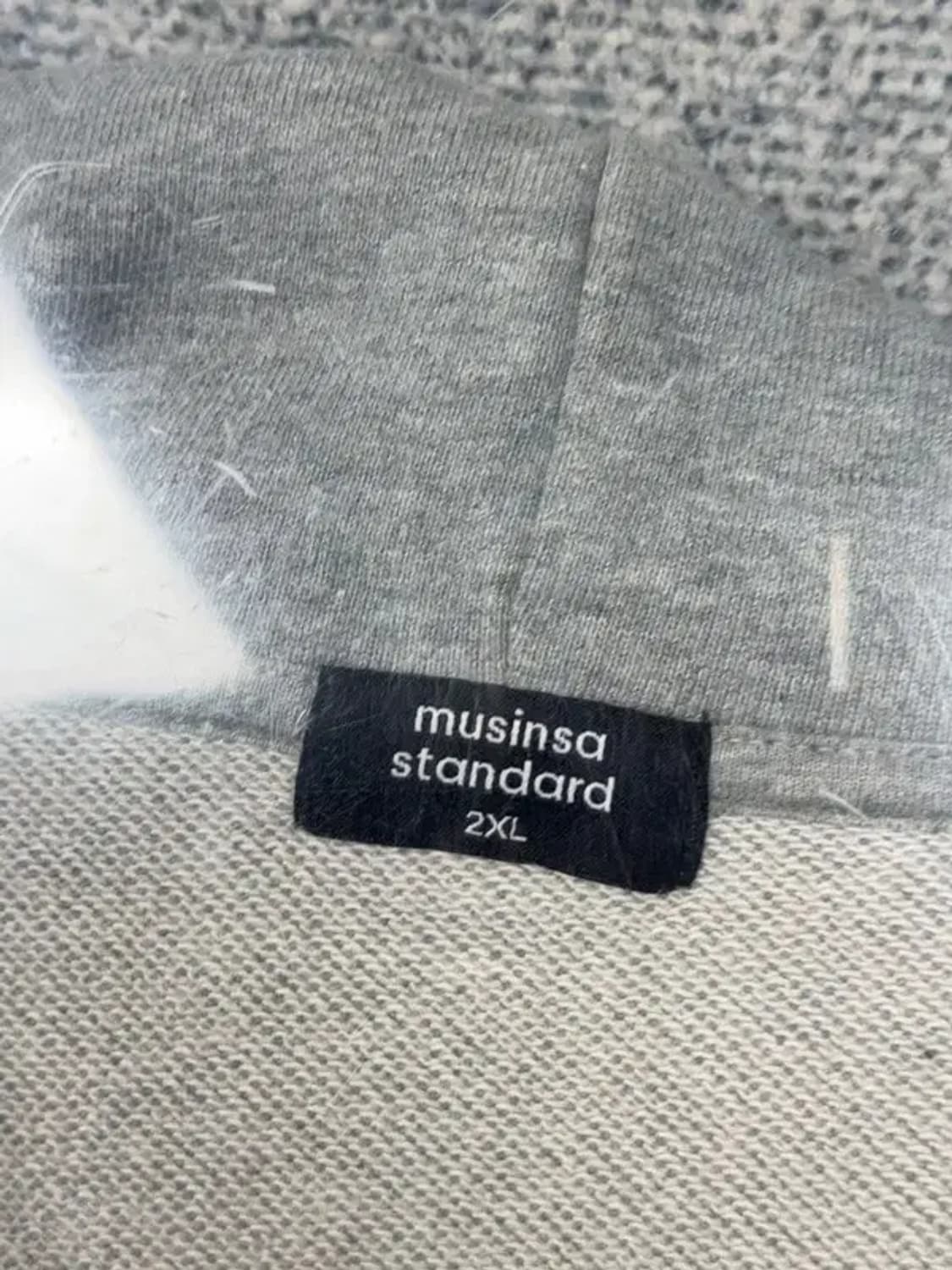 무신사스탠다드 라이트 그레이 오버핏 후드 집업 2XL 상품이미지6
