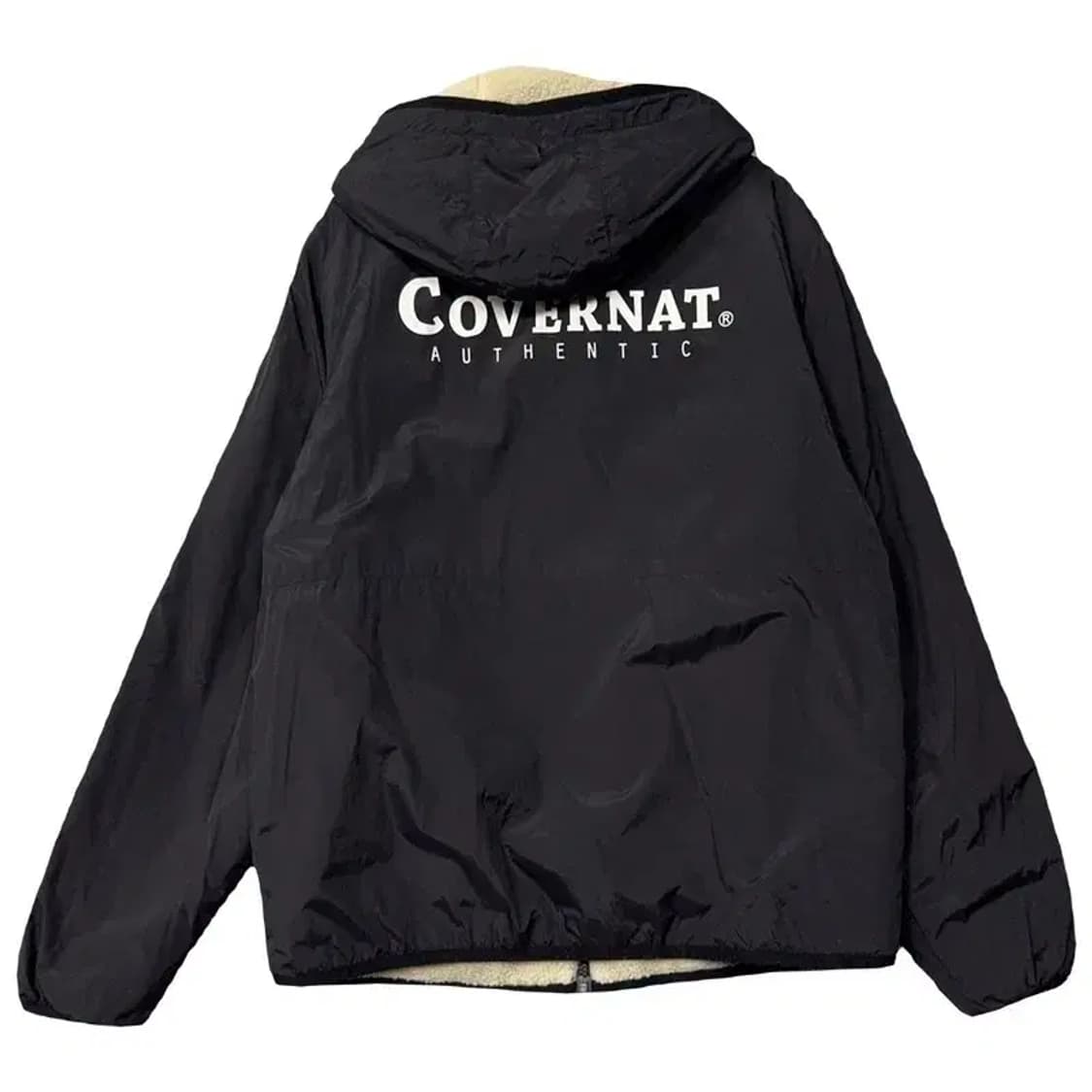 커버낫 양면 베이지 블랙 후리스 점퍼 95(M) 상품이미지2