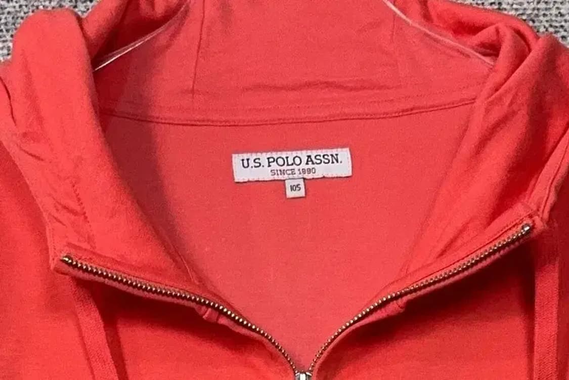 폴로아쎈 코랄 로고 오버핏 후드집업 105 상품이미지5