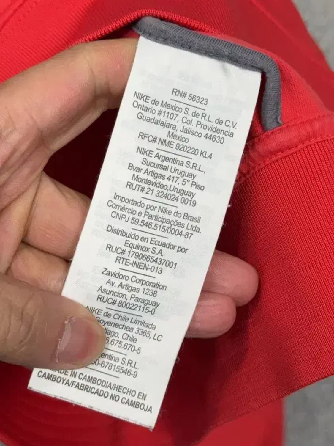 나이키 레드 로고 집업 저지 S 상품이미지7