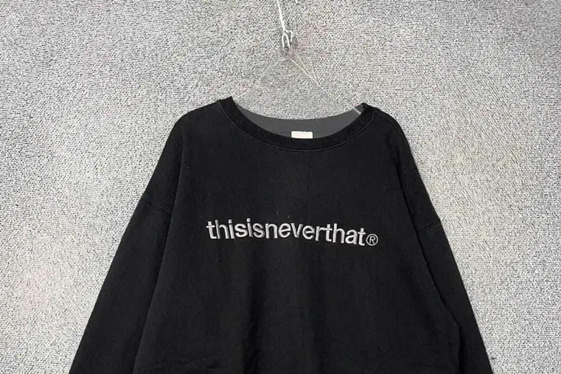 디스이즈네버댓 프린팅 블랙 맨투맨 L 상품이미지3