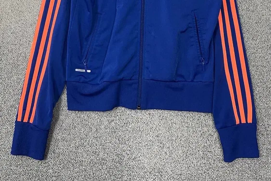 아디다스 블루 로고 삼선 집업 저지 100 상품이미지4