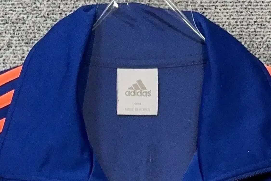 아디다스 블루 로고 삼선 집업 저지 100 상품이미지5