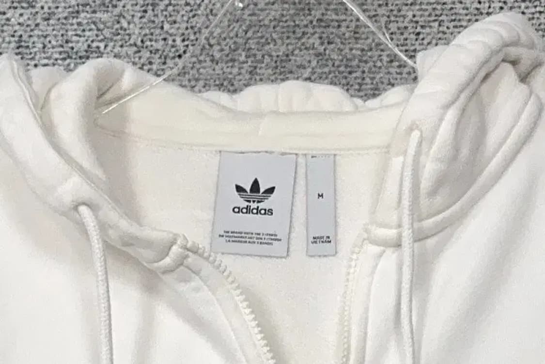 아디다스 화이트 로고 캐주얼 후드집업 M 상품이미지5