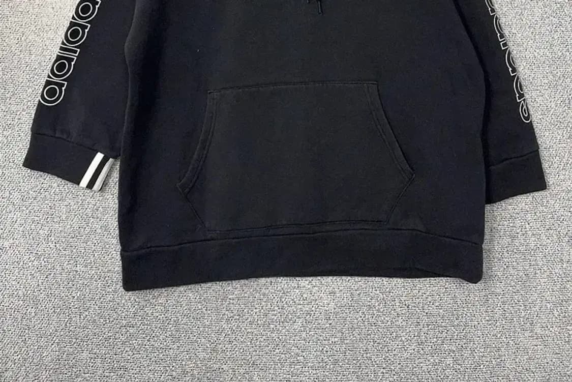 아디다스 블랙 로고 오버 사이즈 후드티 S 상품이미지4