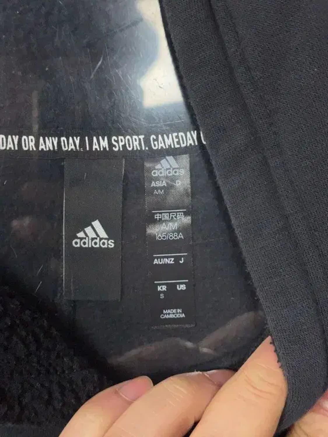 아디다스 블랙 로고 오버 사이즈 후드티 S 상품이미지6