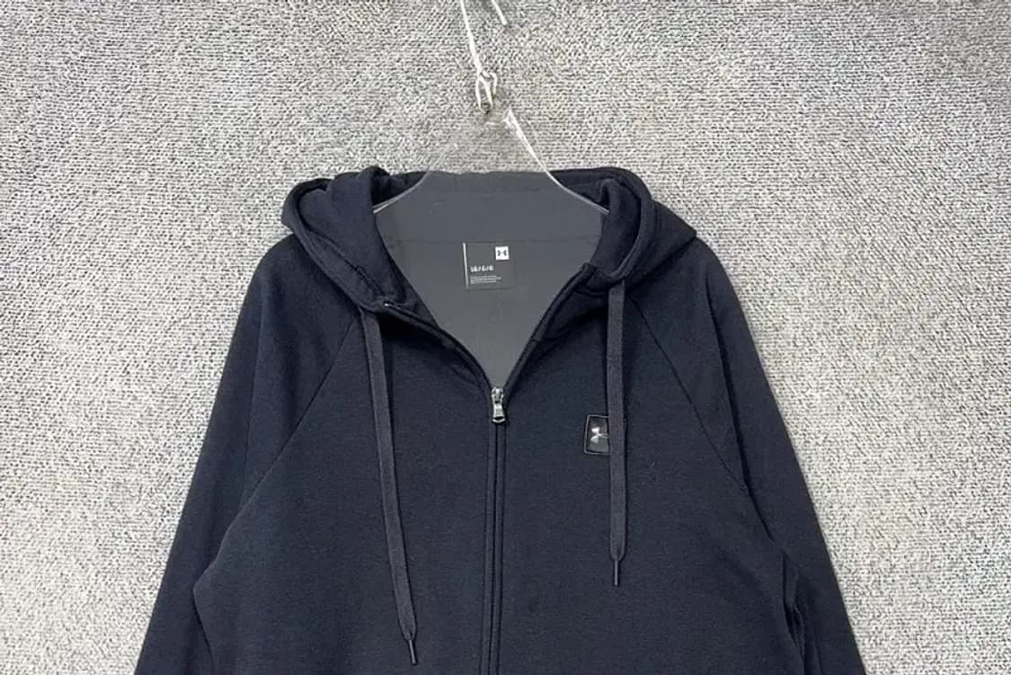 언더아머 네이비 로고 기능성 후드 집업 LG/LG 상품이미지3